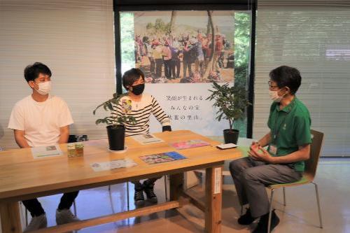 橋元友哉さん、高橋隼也さん、夏目区長トーク