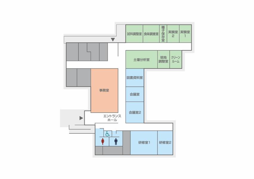 農業活性化研究センター研究棟案内図