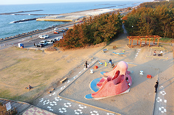 海を目の前にした眺めが最高の公園です