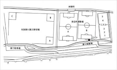 阿賀野川河川公園運動広場　上流部