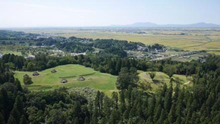 国史跡古津八幡山遺跡の全景写真