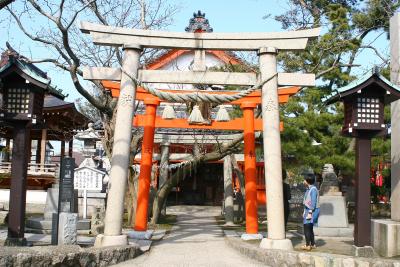 湊稲荷神社こま犬の写真