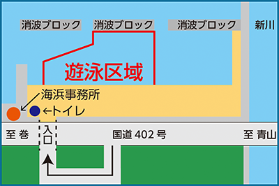 内野浜海水浴場 地図