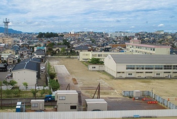 坂井輪中学校　南校舎解体完了